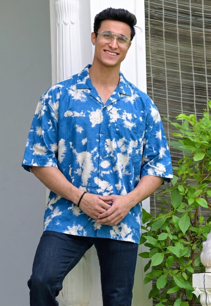 The Indigo Cloud Tie-Dye Resort Shirt